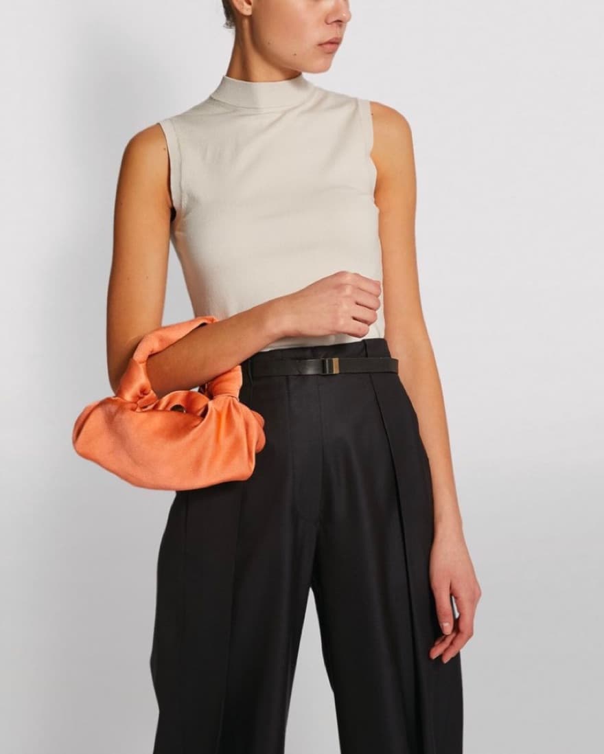 The Row Silk Orange Small Ascot Bag  - Image 2