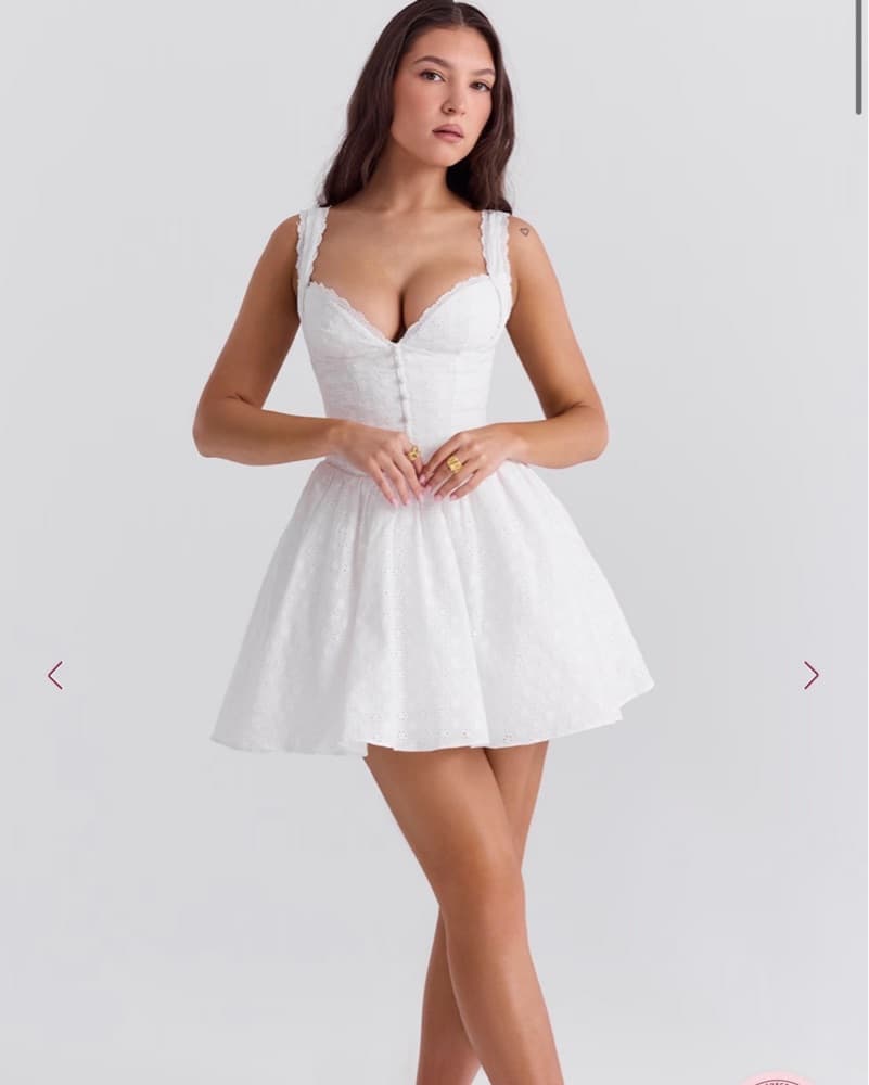 White Corset Mini Dress House Of CB - Image 2