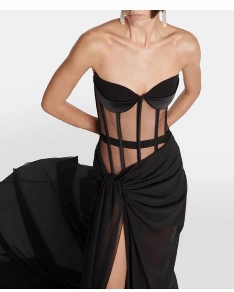 Monot Bustier Black Gown - Image 2