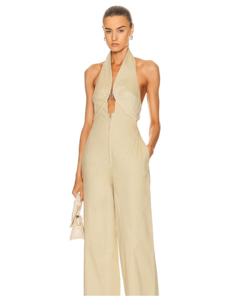 Cult Gaia Serena Jumpsuit Khaki  - Image 2