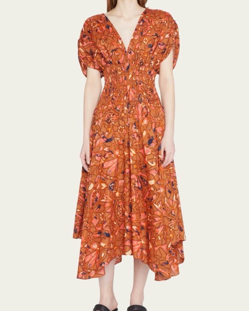 ALC Lucia Floral V Neck Smocked Waist  - Image 1
