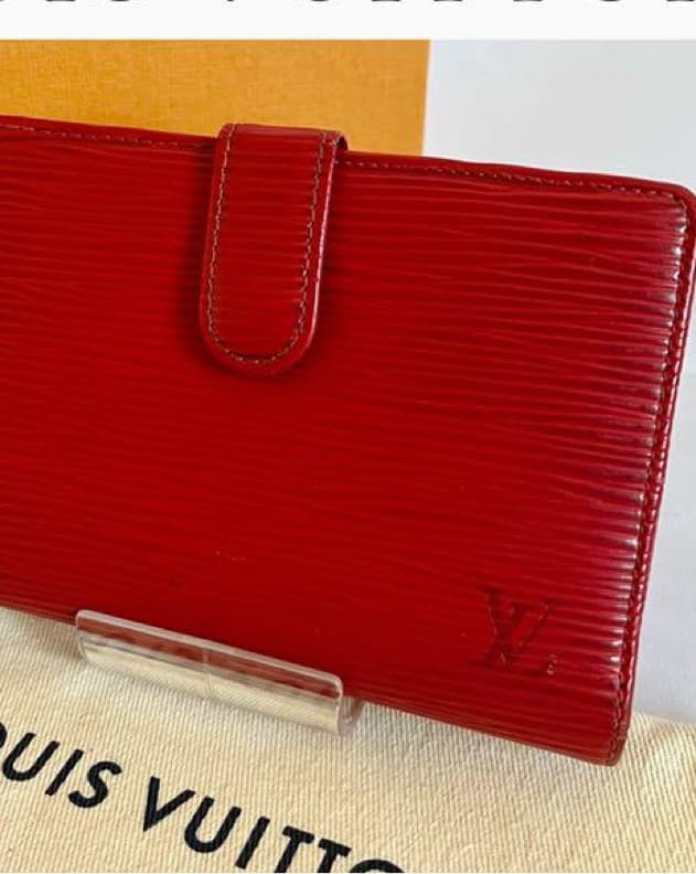 AUTH Louis Vuitton Red Epi Wallet - Image 2
