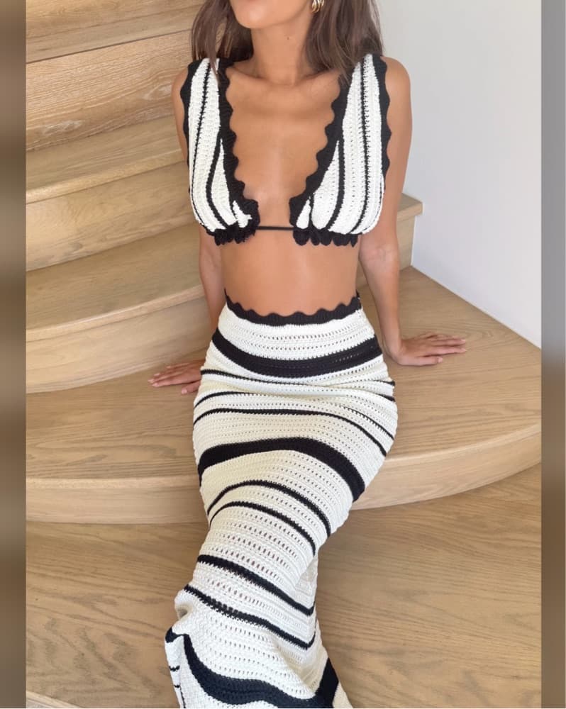 Meshki Crochet Bralette & Skirt Set - Image 3