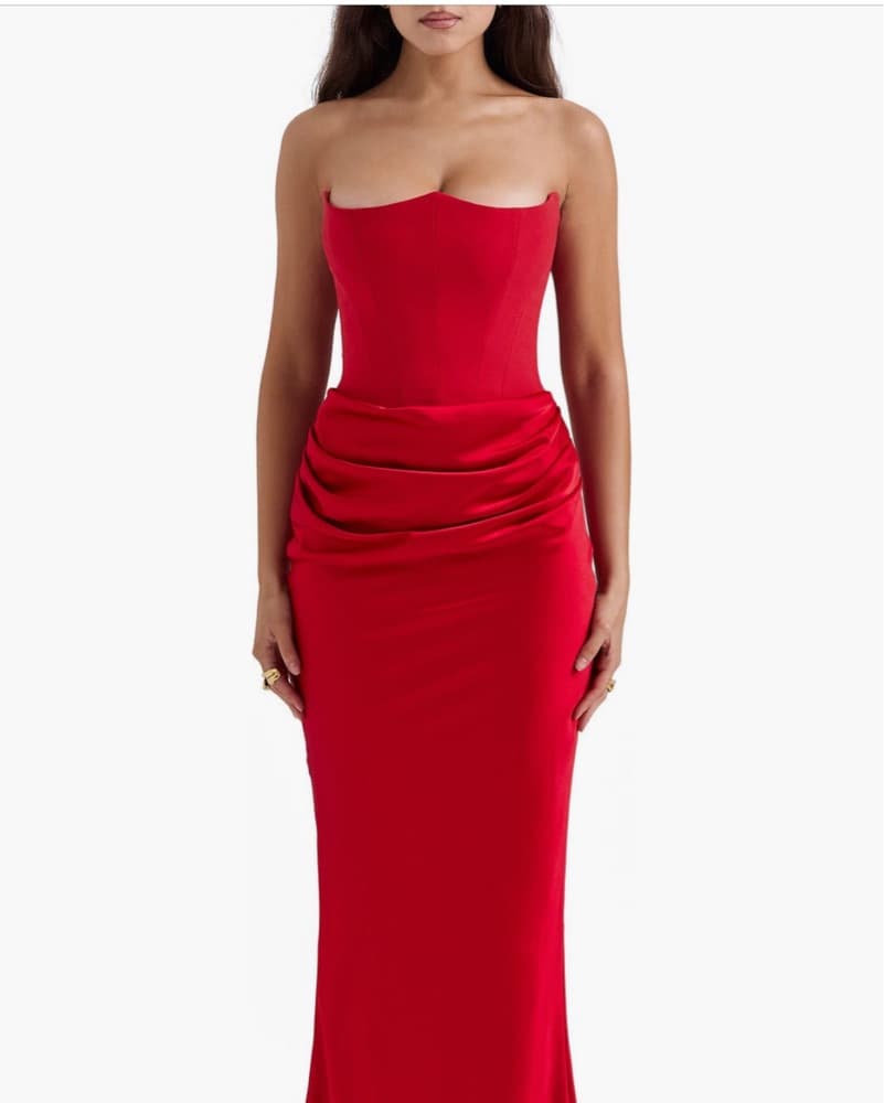 House Of CB Red Corset Dress  - Image 1