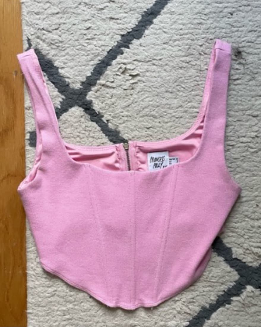 Pink Bustier Tank Top - Image 3
