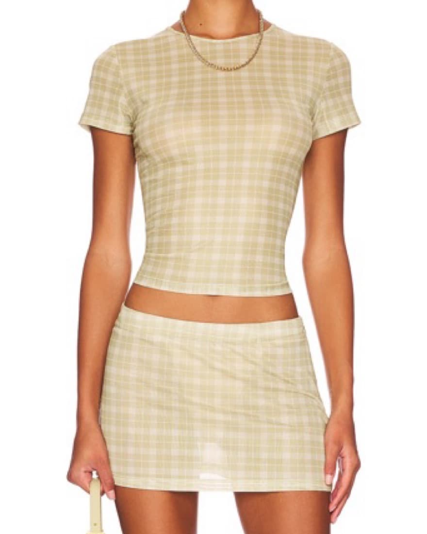 Miaou Baby Plaid Limon Skirt and Top  - Image 1