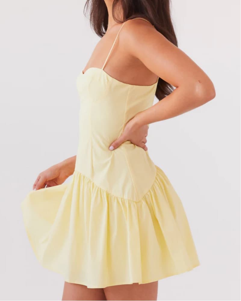 Peppermayo Yellow Ruffle Mini Dress - Image 5