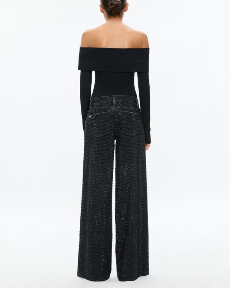 Alice And Olivia Trish Embellished Jean  - Image 3