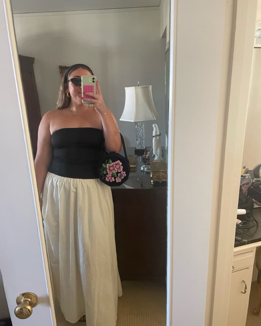 Vega Maxi Dress in Black & White - Image 1