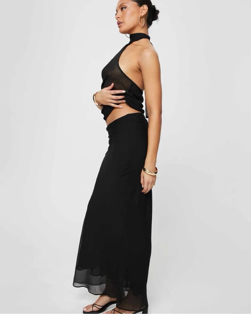 Princess Polly Black Maxi Skirt - Image 4