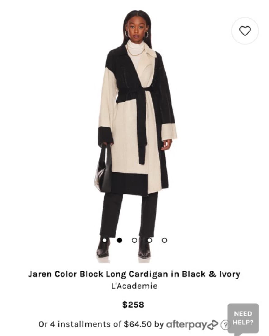 L'Academie Color Block Long Cardigan - Image 2
