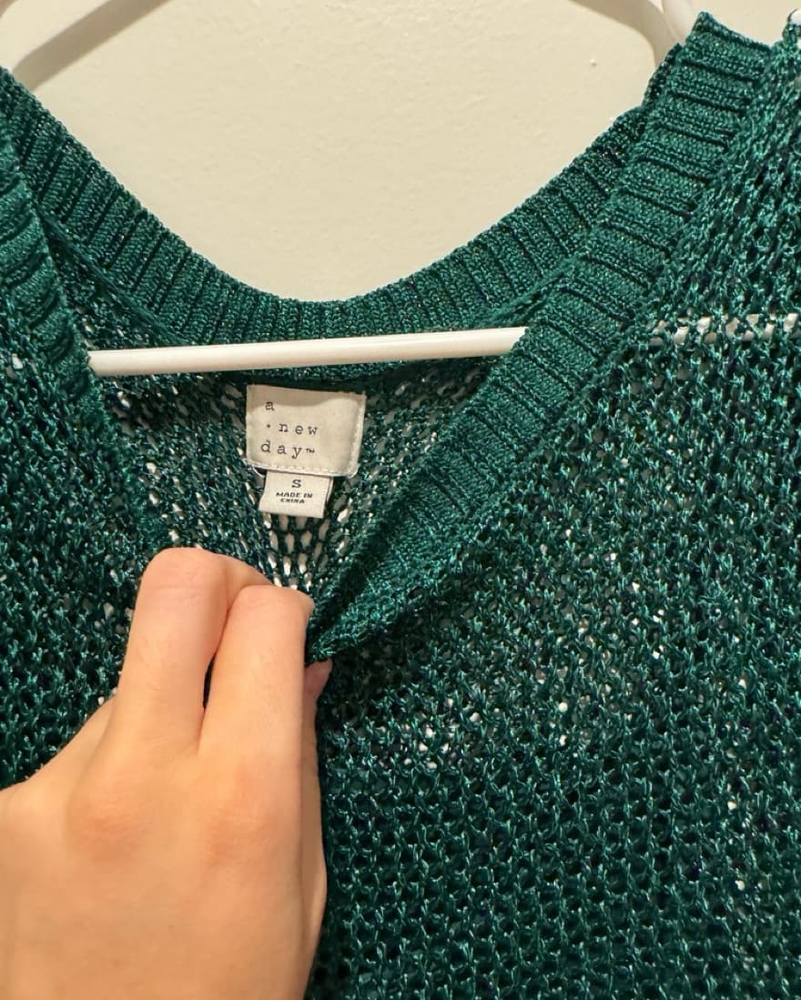 Forest Green Sparkly Net Dress w/ Slip - Image 6