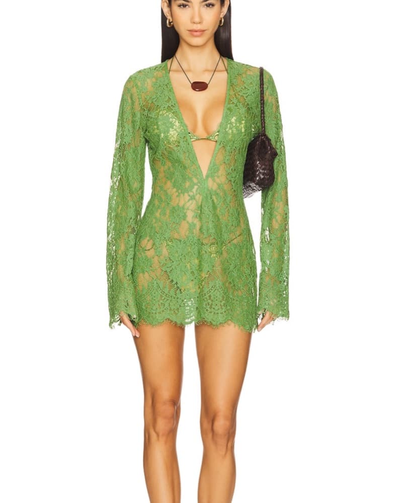 Bananhot Millie Green Lace Dress - Image 1