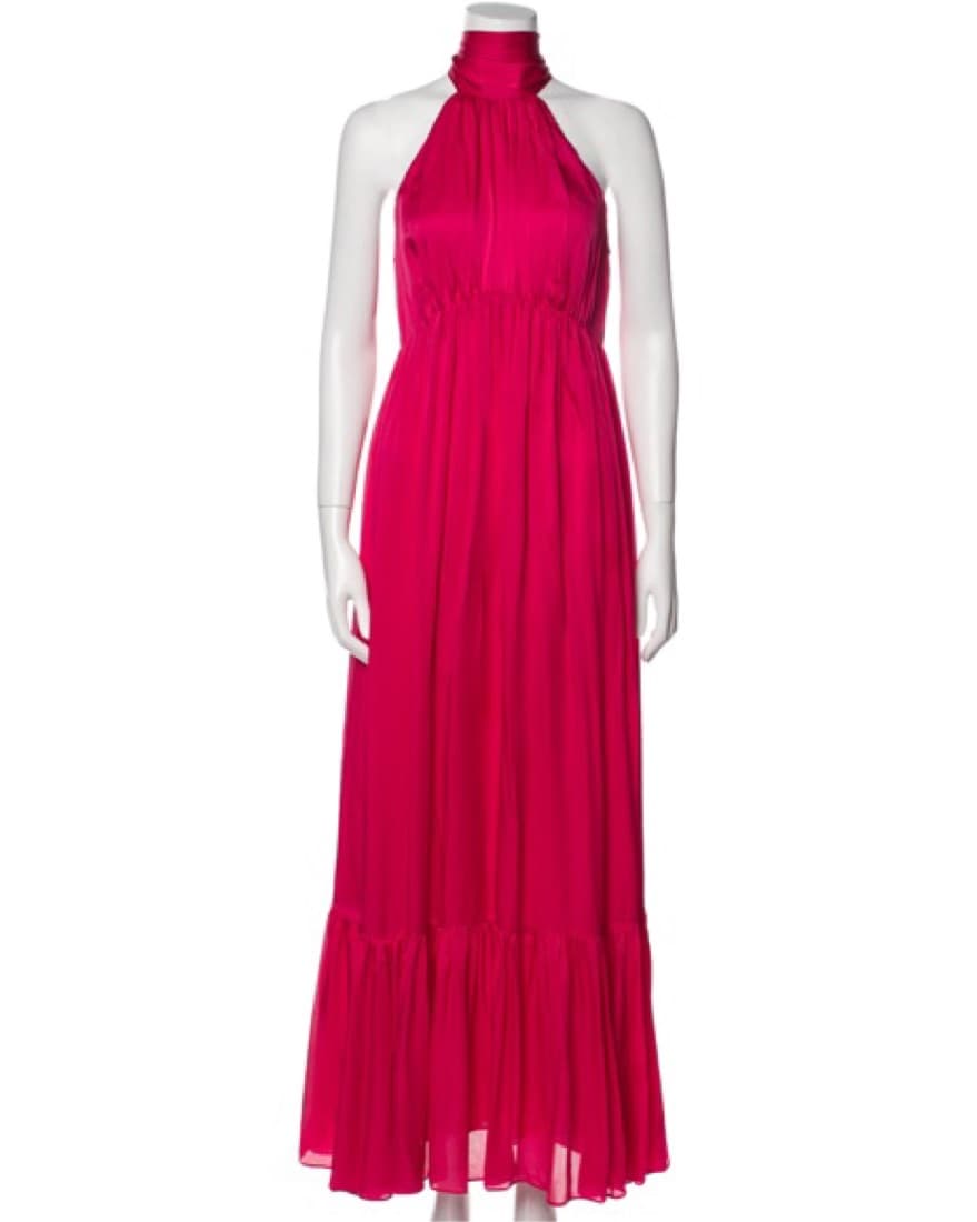 Zimmerman Pink Silk Maxi Dress - Image 1