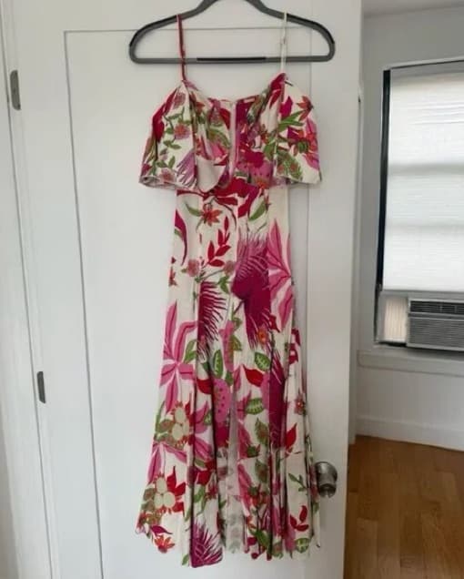 Cult Gaia Dina Linen Blend Floral Dress  - Image 4