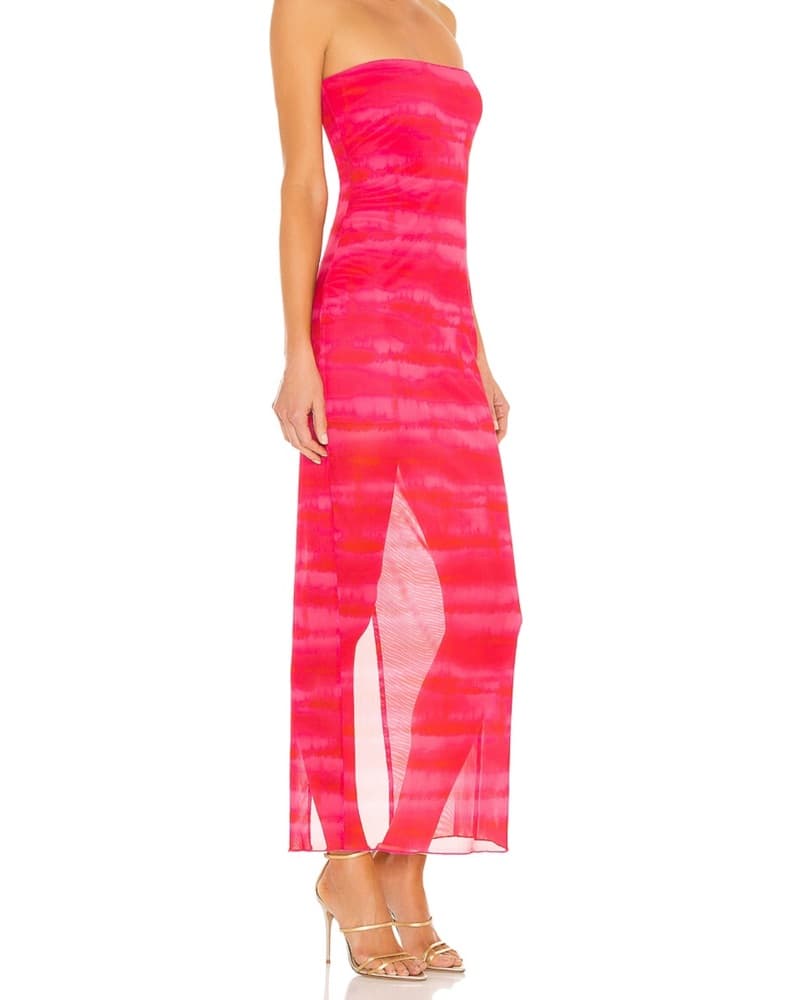Hours revolve Strapless Pink Dress - Image 2