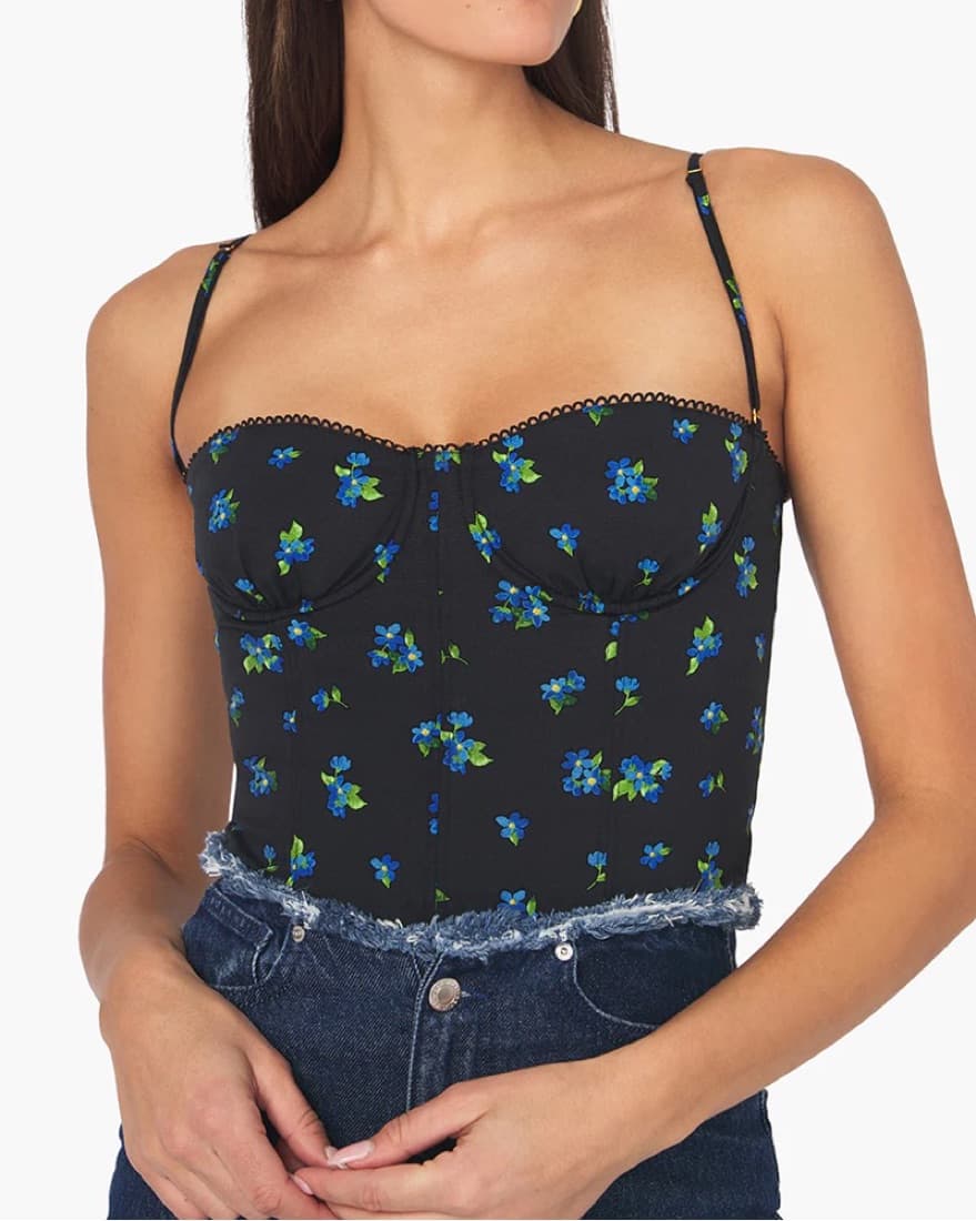 WeWoreWhat Underwire Corset Black Muti - Image 1