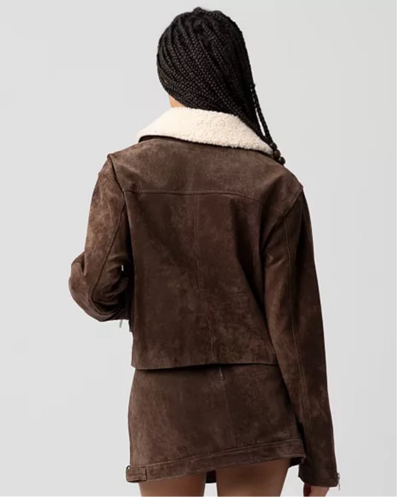 BlankNYC Chocolate Brown Suede Jacket - Image 3