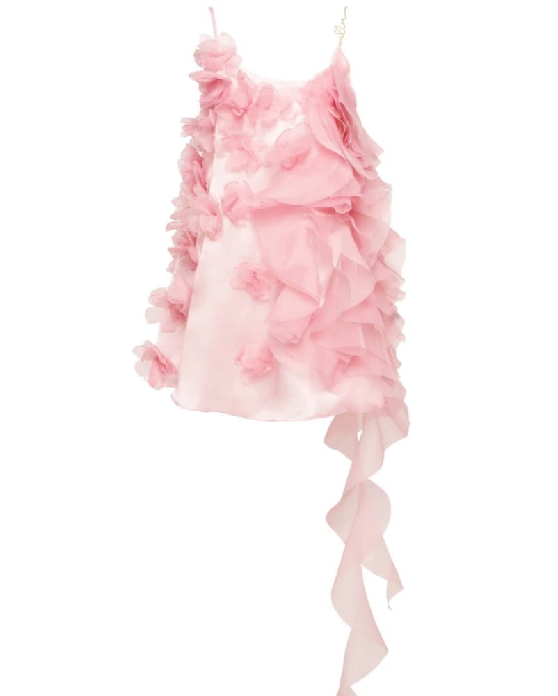 Milla Pink Mini Dress With Appliques - Image 1