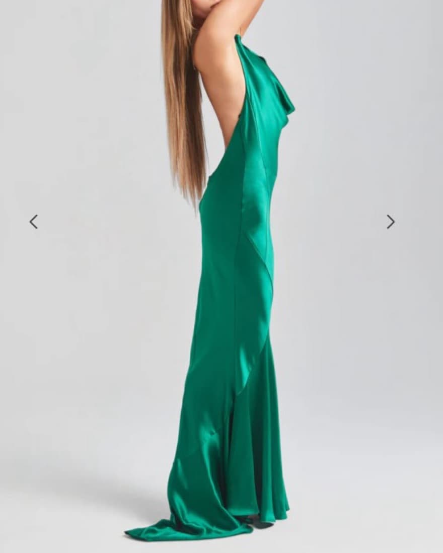 Eve Dress In Emerald - Image 3