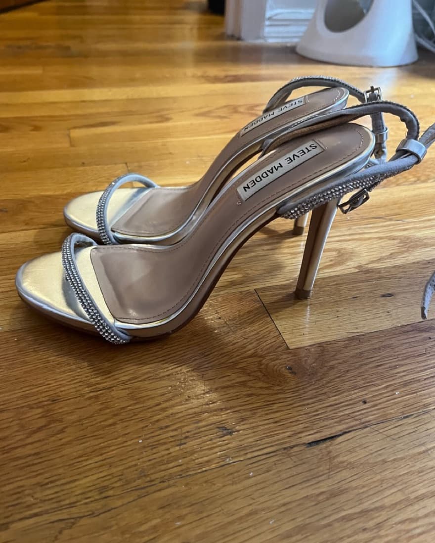 Steve Madden Silver Heels - Image 1