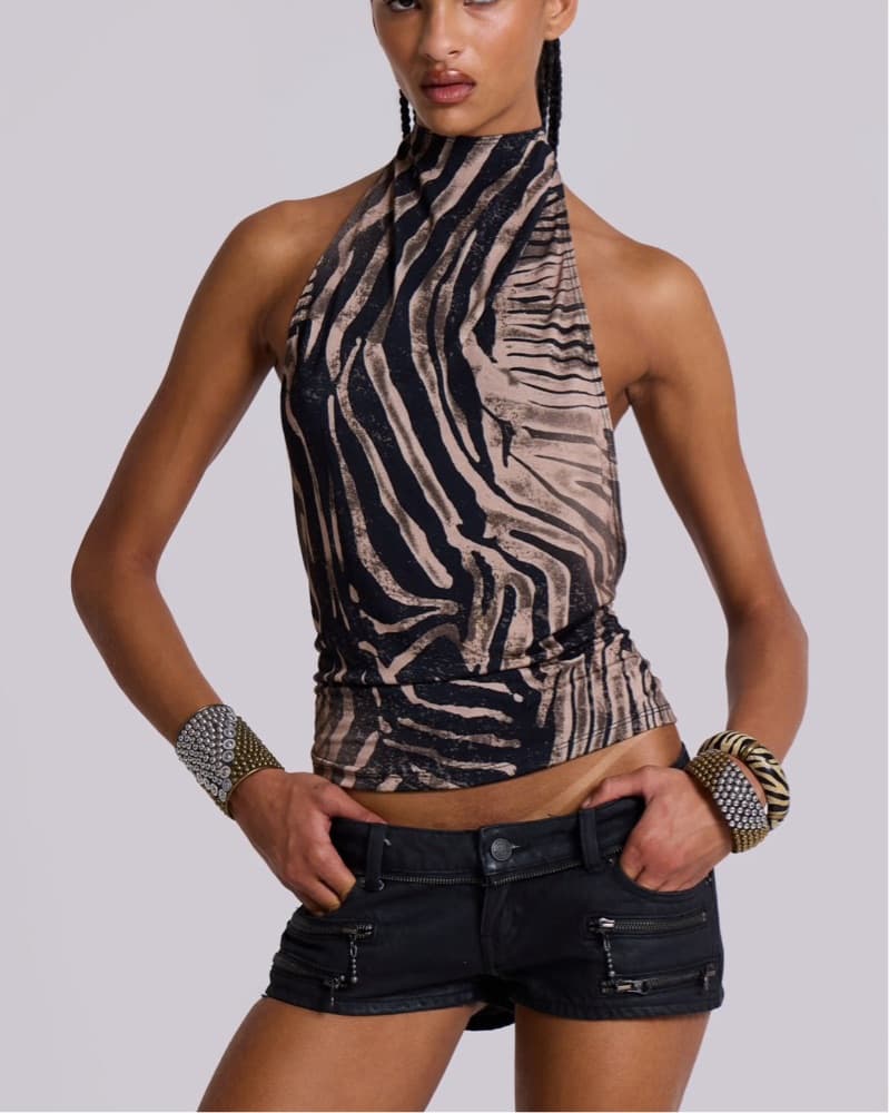 Zebra Zene Backless Top - Image 1