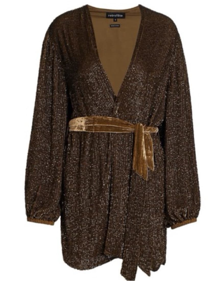 Olive Green Retrofete Gabrielle Dress - Image 1