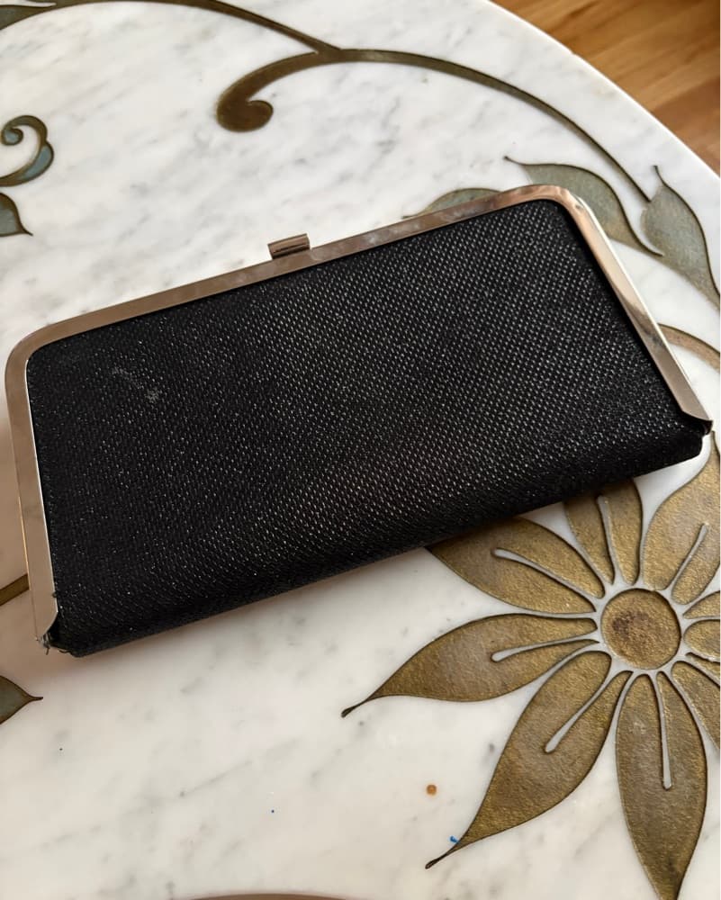 Black Sparkly Evening Clutch Glittery - Image 1