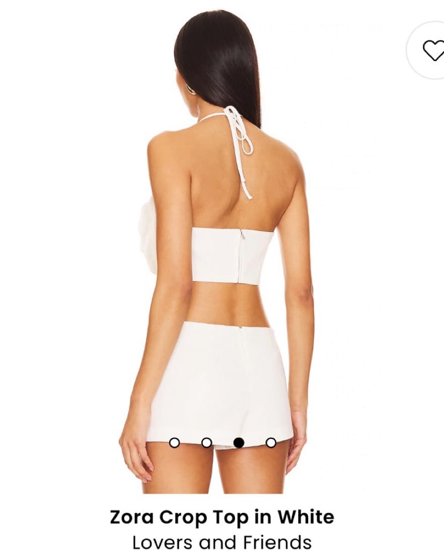Zora Crop Top in White - Image 2