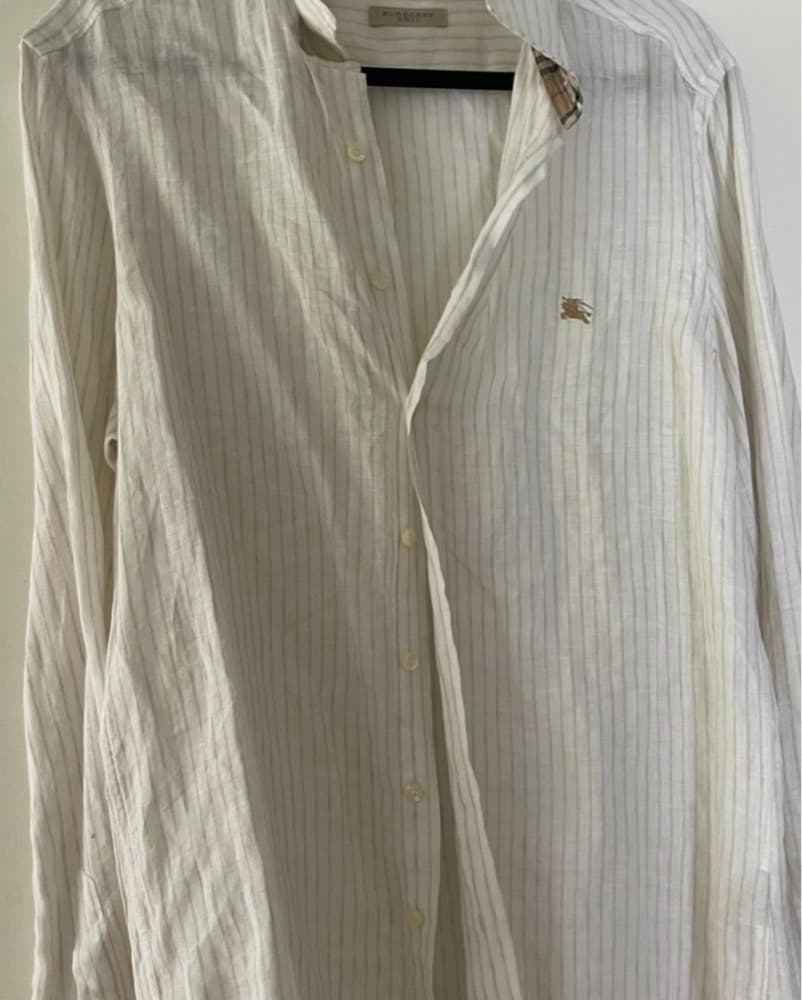 Burberry Striped Collared Shirt - Image 2