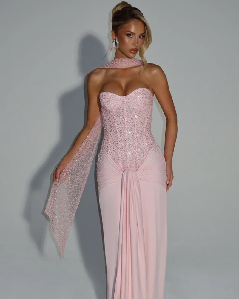 Pink Sparkly Birthday Dress - Image 1