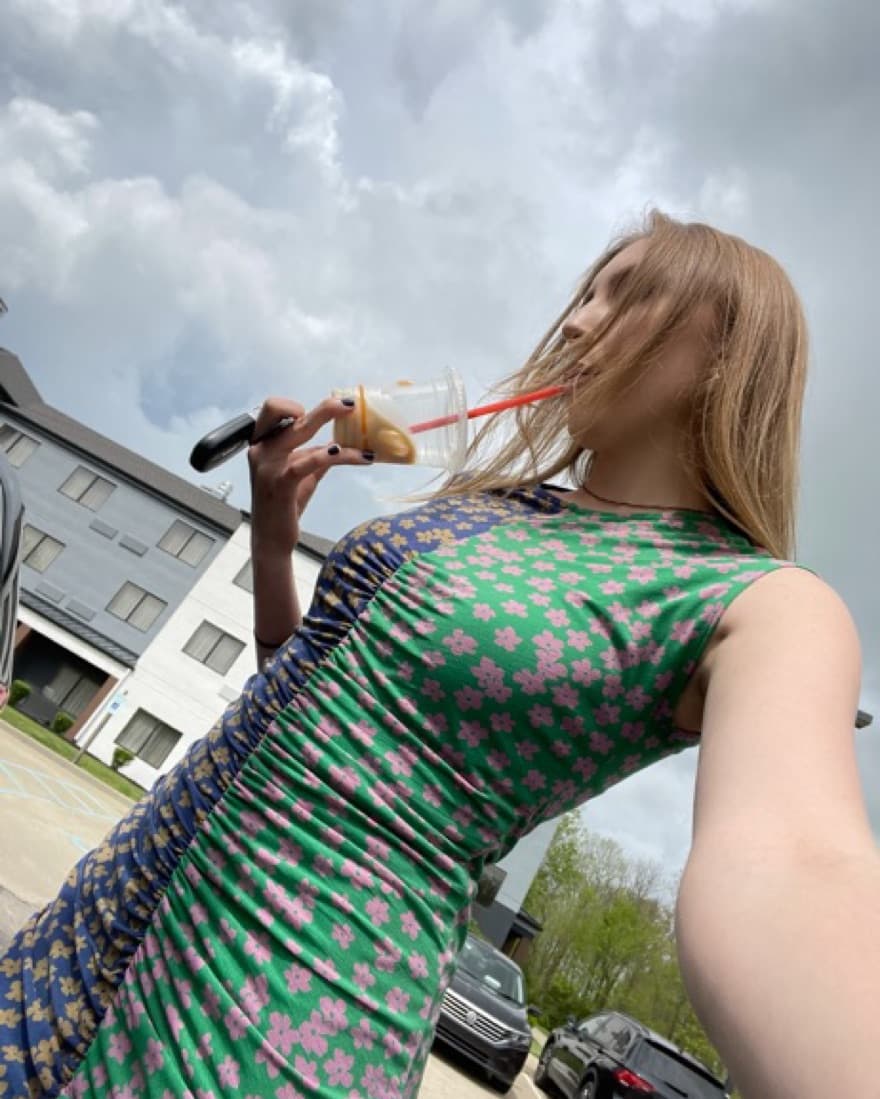 Lisa Says Gah TwoToned Floral Maxi Dress - Image 4