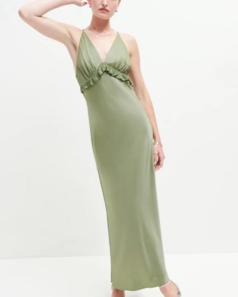 Reformation Sage Satin Gown - Image 1