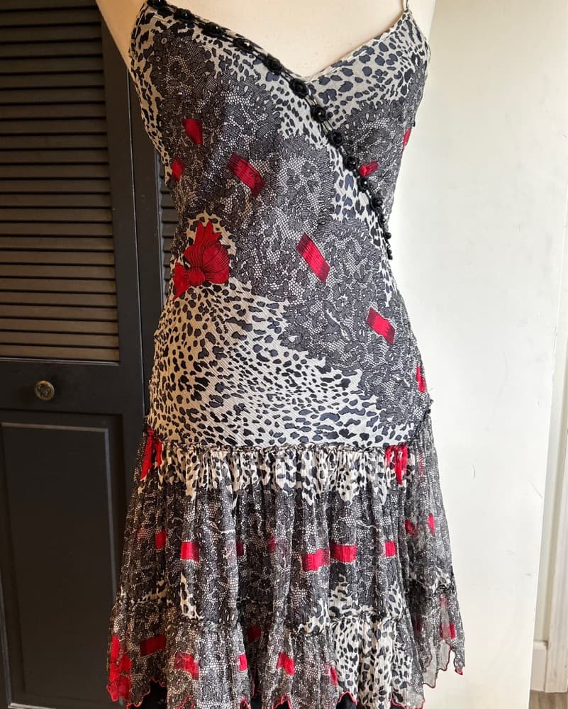 Blumarine 100% Silk Leopard Dress  - Image 3