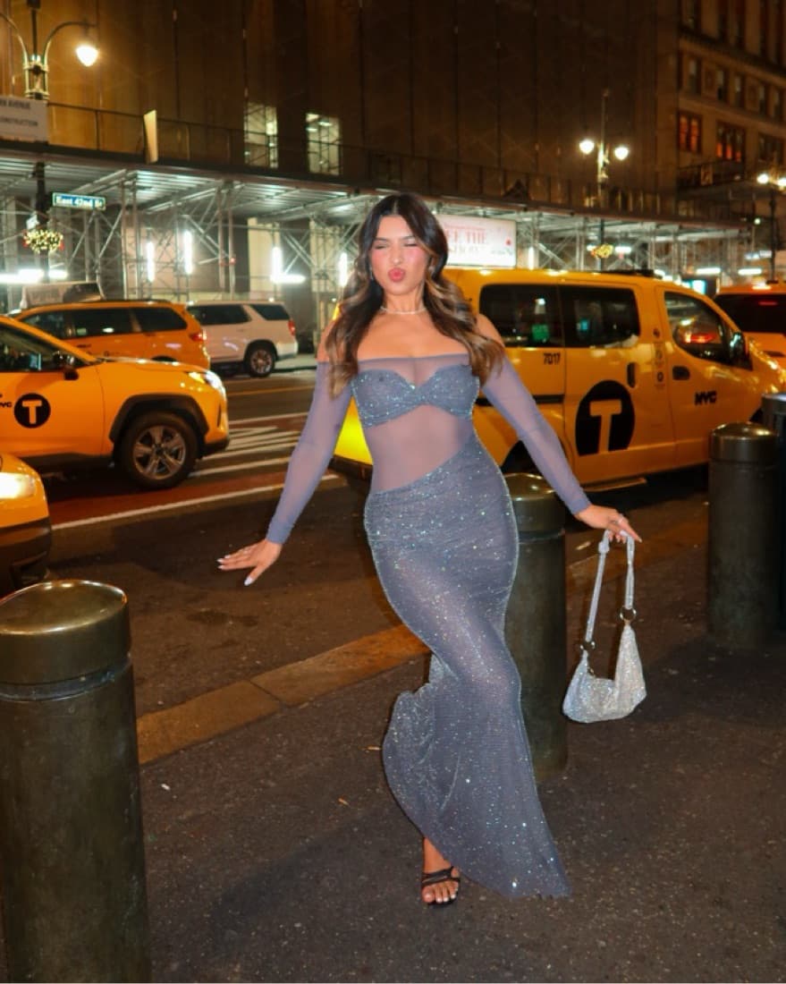 MESHKI Nash Diamante Off Shoulder Dress  - Image 4