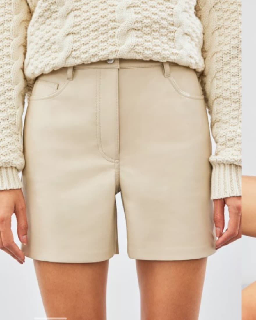 Wildfred White Vegan Leather Shorts - Image 5