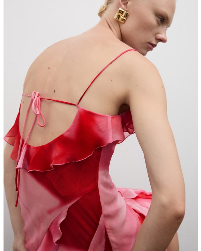 Mango Pink & Red Ruffled Gown  - Image 4