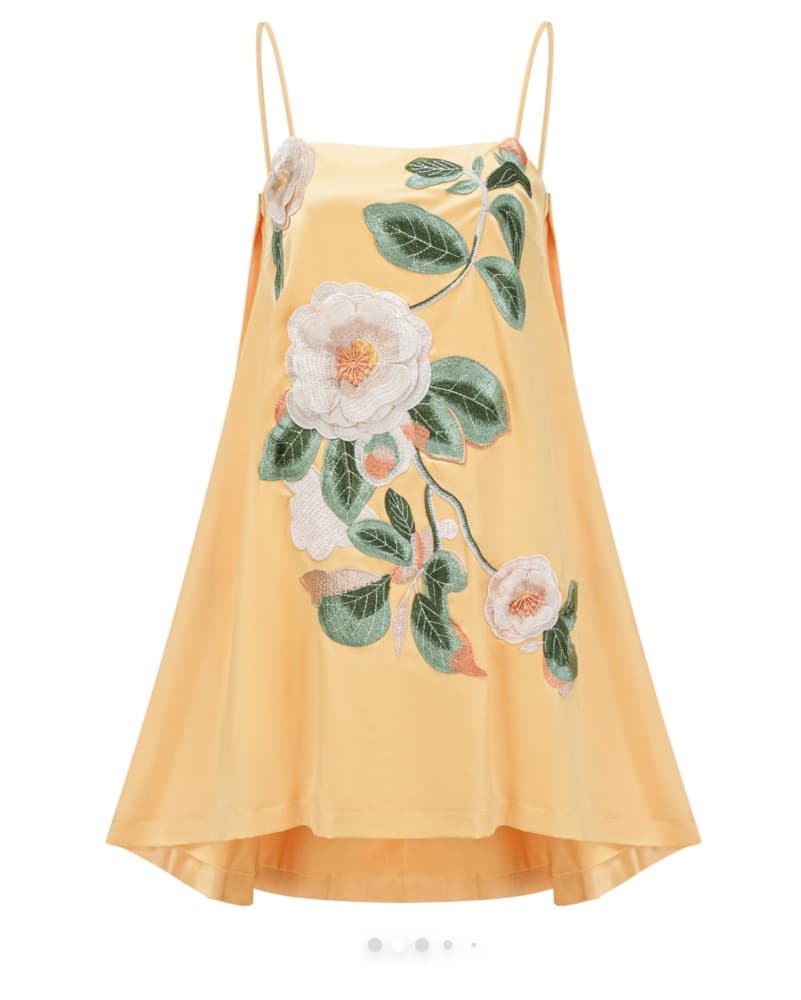 Miss Rosier Avril Embroidered Mini Dress - Image 3