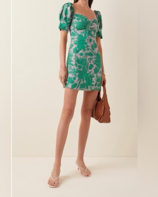 Alexis Printed Linen Mini Dress - Image 1