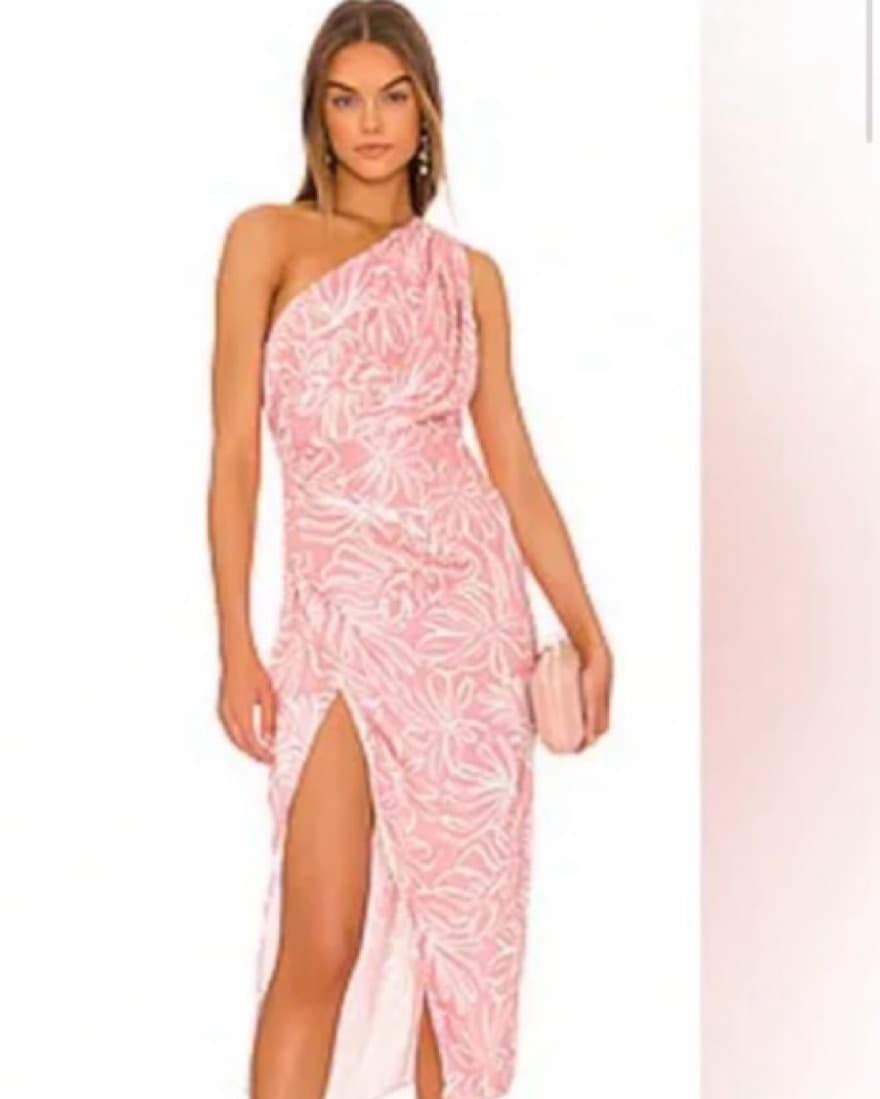 Saylor Bubblegum Zebra Print Midi Dress - Image 2