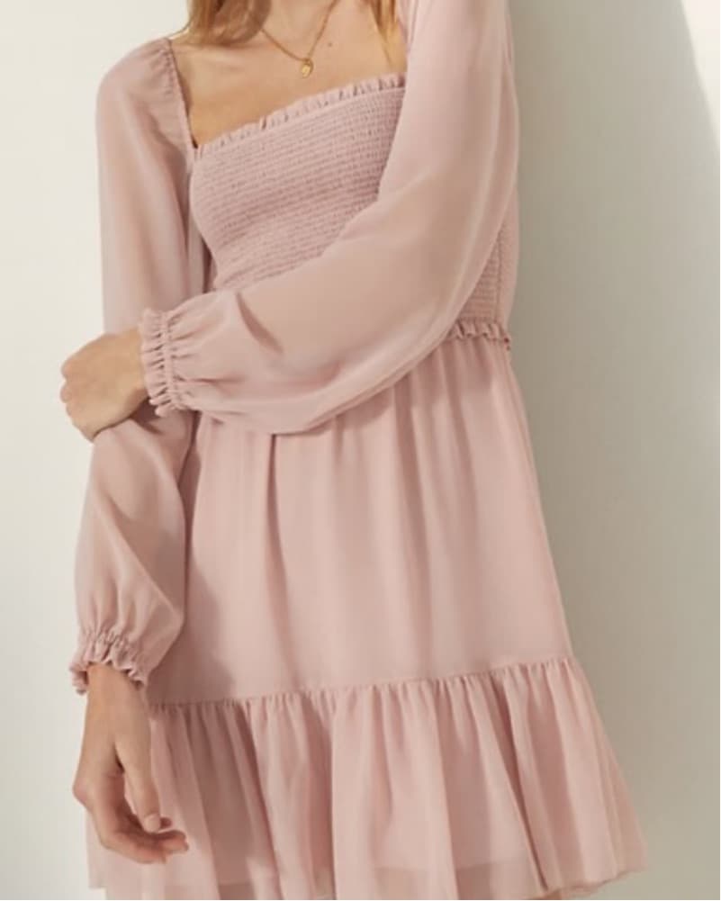 Pink Long Sleeve Dress - Image 4