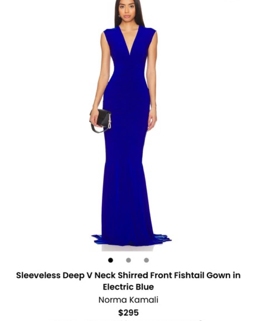 Norma Kamali Electric Blue Dress - Image 1