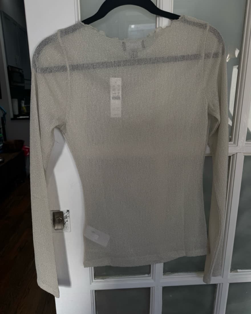 J. Crew Sheer Long Sleeve - Image 3