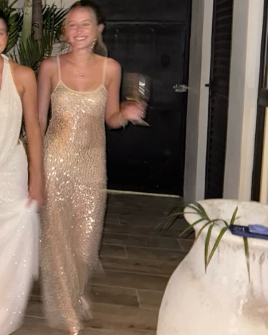 Sequin Sheer Mesh Maxi Dress  - Image 3
