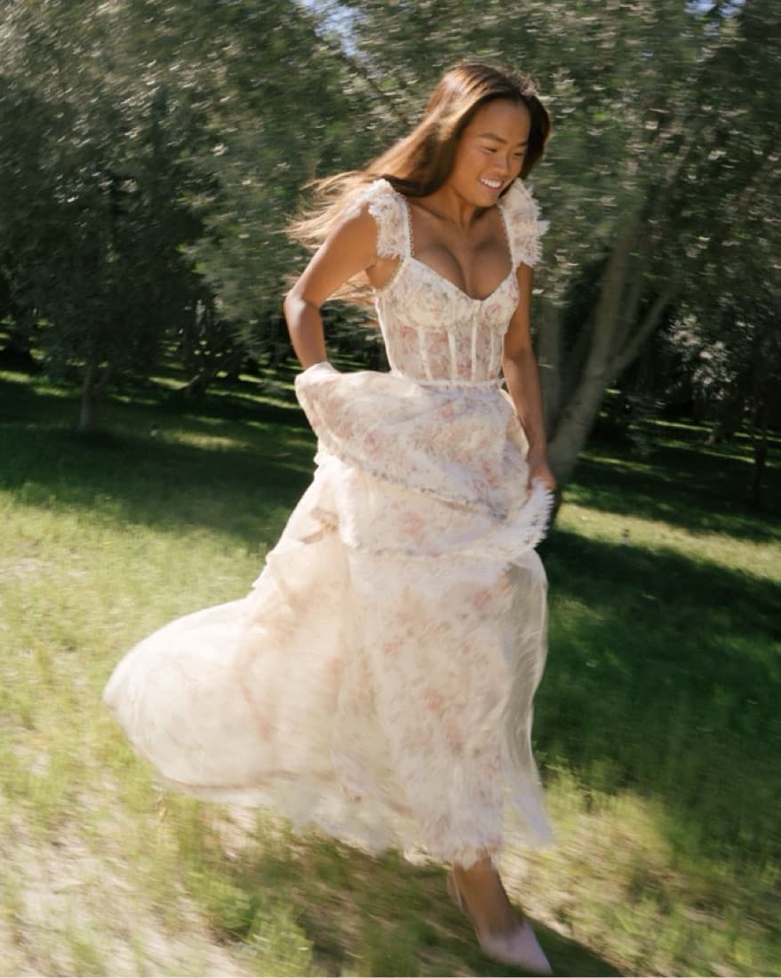 V.Chapman Lace Garden Gown - Image 1