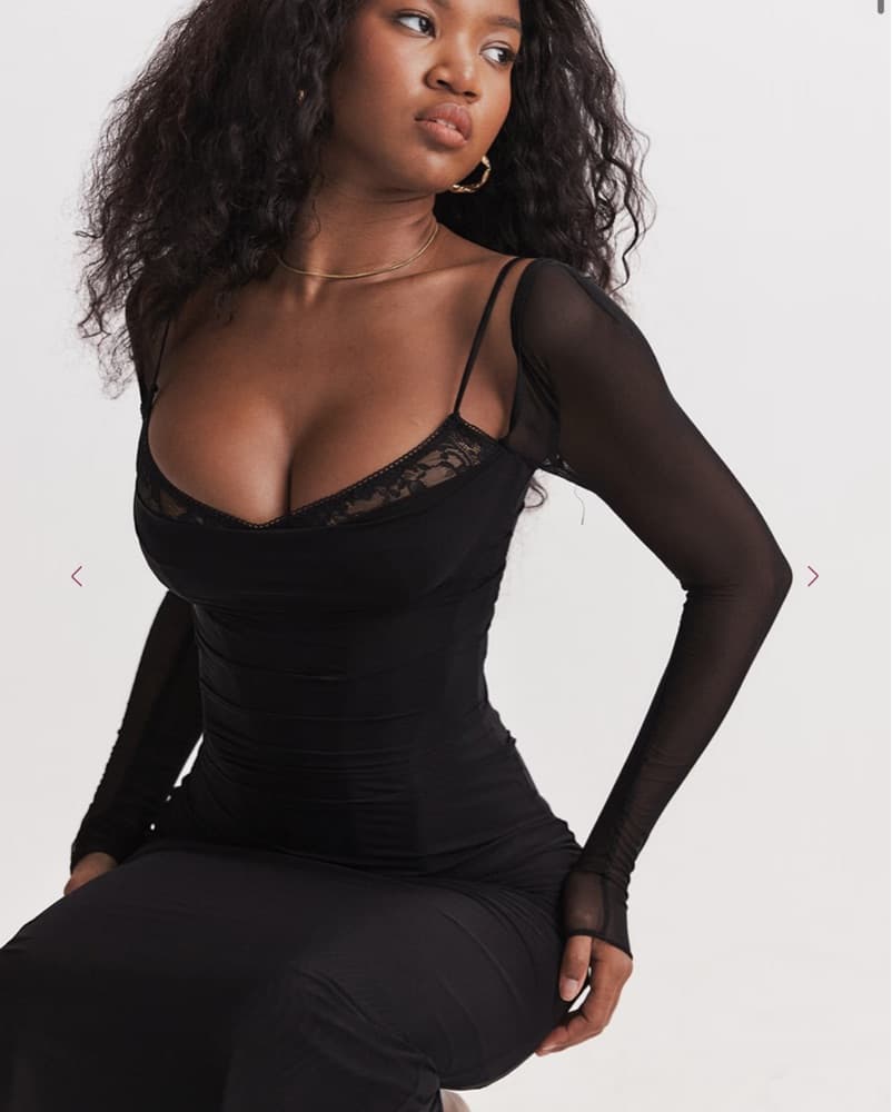 Katrina Black Maxi Dress - Image 2