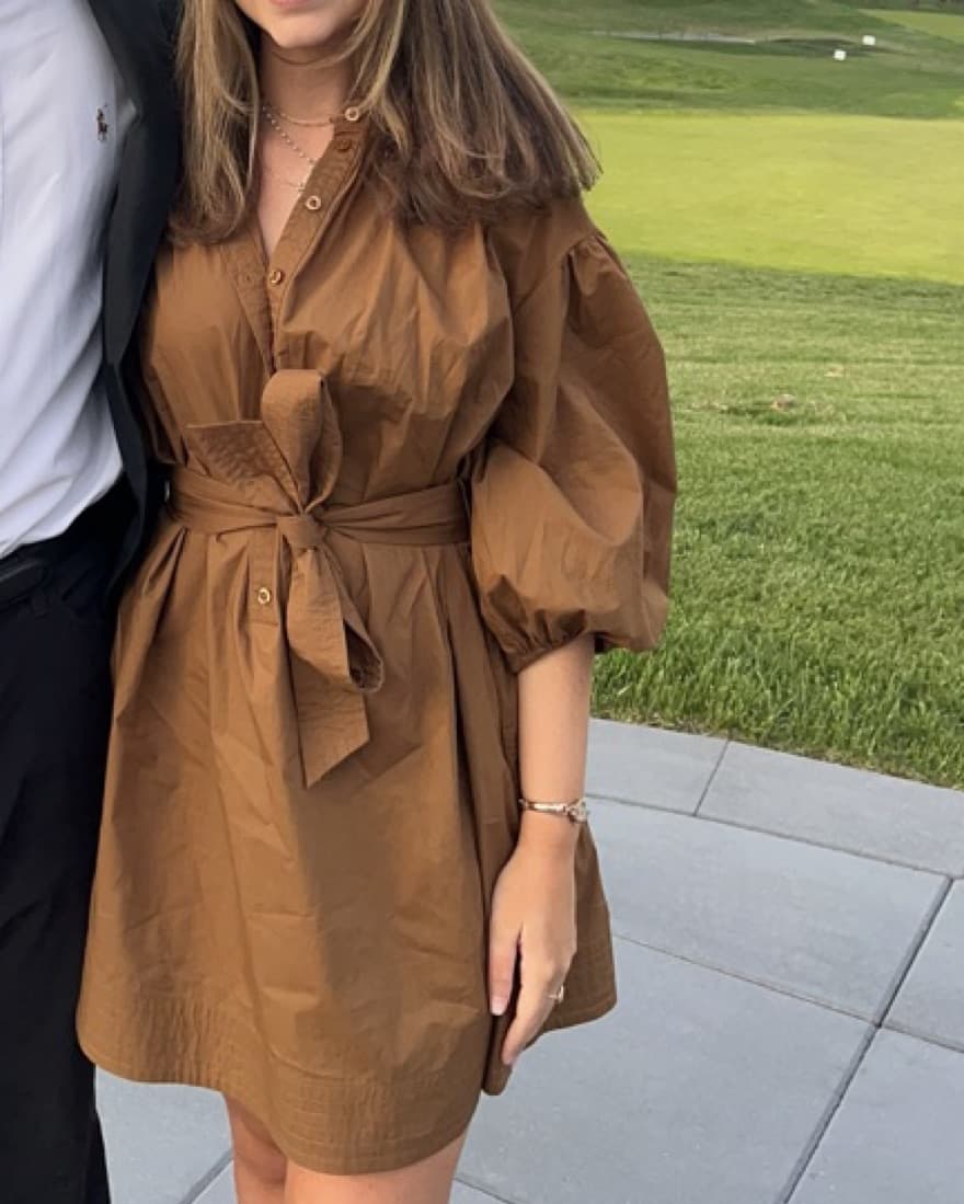 L’Academie Brown Shirt dress - Image 2
