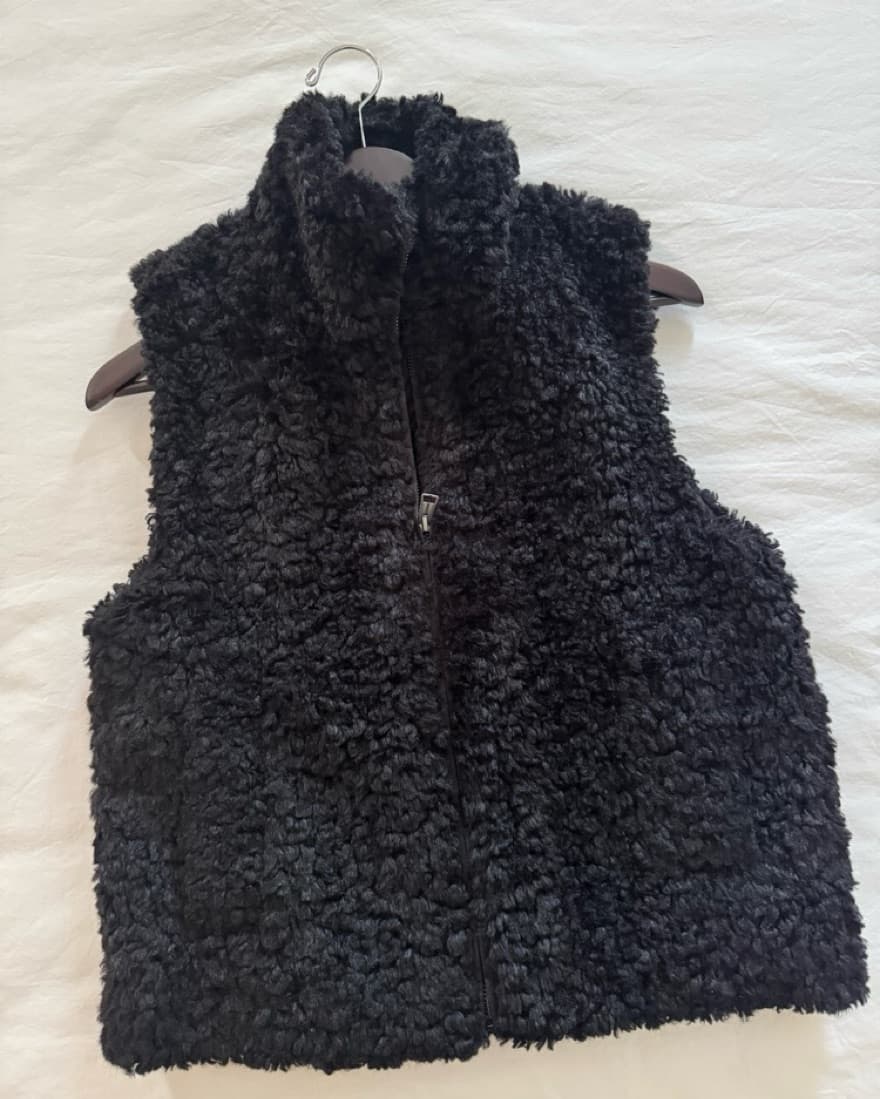 COS Black Fur Vest - Image 1
