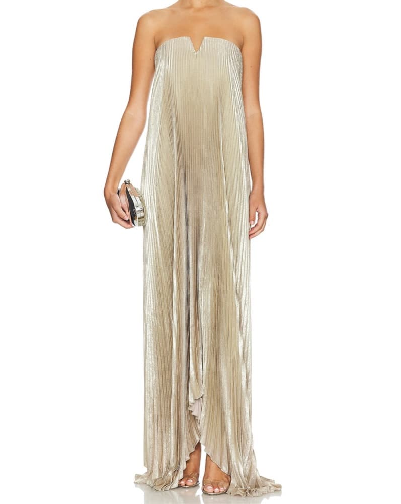 L'IDEE Gown in Gold Shimmer - Image 1