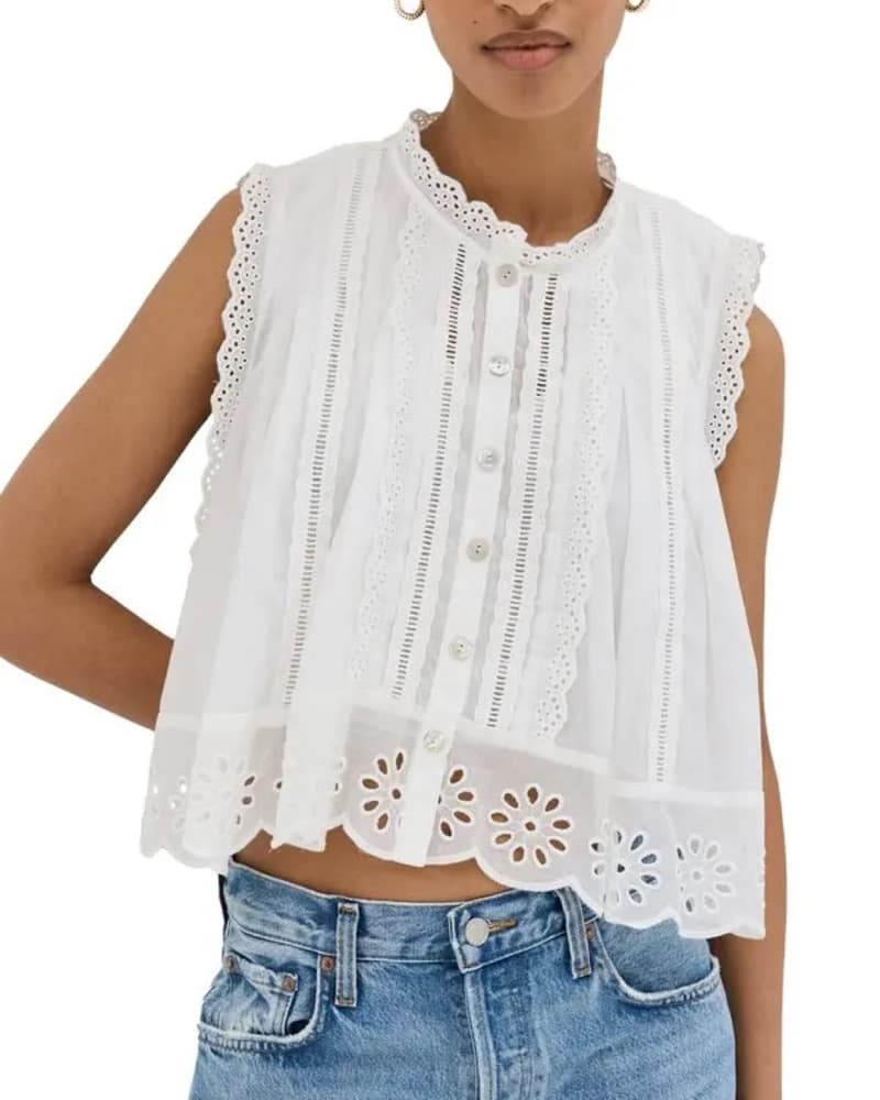 Farm Rio Eyelet Top  - Image 6